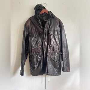 Vintage Calvin Klien Brown Leather Jacket